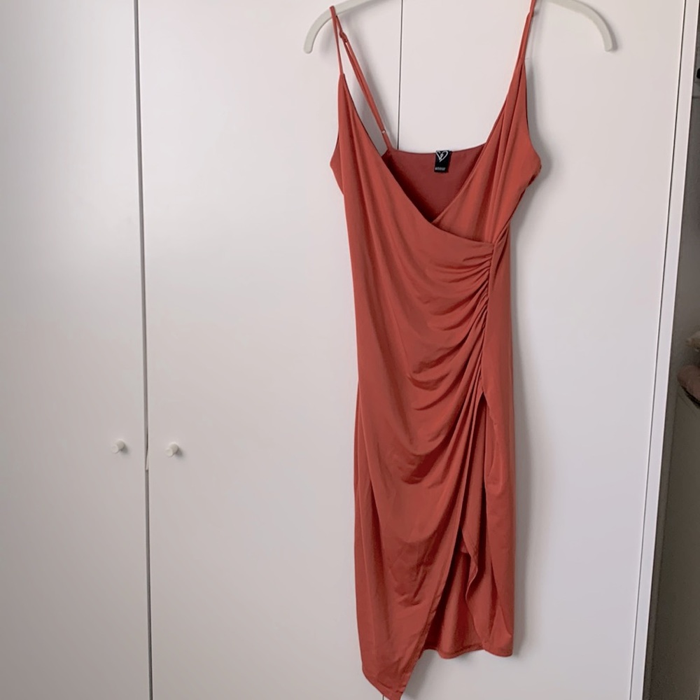 Fun Burnt Orange Vegas Dress
